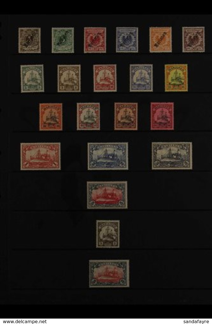 MARIANAS ISLANDS 1900-1919 FINE MINT COLLECTION Presented On A Stock Page That Includes The 1900 "Marianen" 56° Overprin - Other & Unclassified