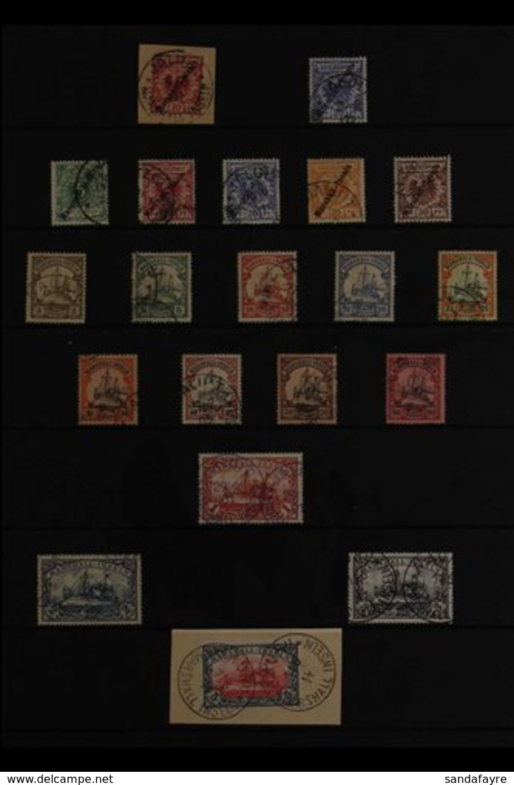 MARSHALL ISLANDS 1899-1919 USED COLLECTION Presented On A Stock Page That Includes 1899 "Marschall Inseln" Overprinted 1 - Andere & Zonder Classificatie