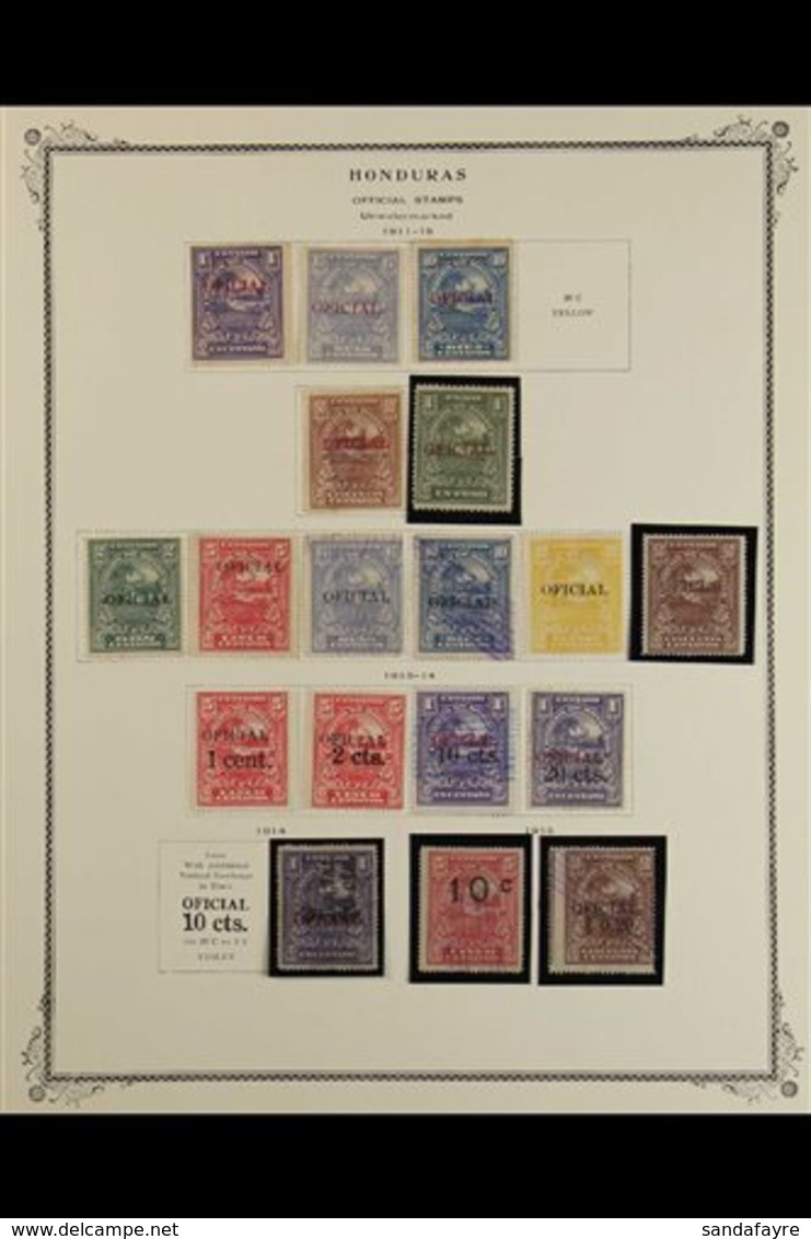 OFFICIAL STAMPS 1890-1937 All Different Mint Or Used (mostly Mint) Collection On Scott Pages. Strongly Represented Throu - Honduras