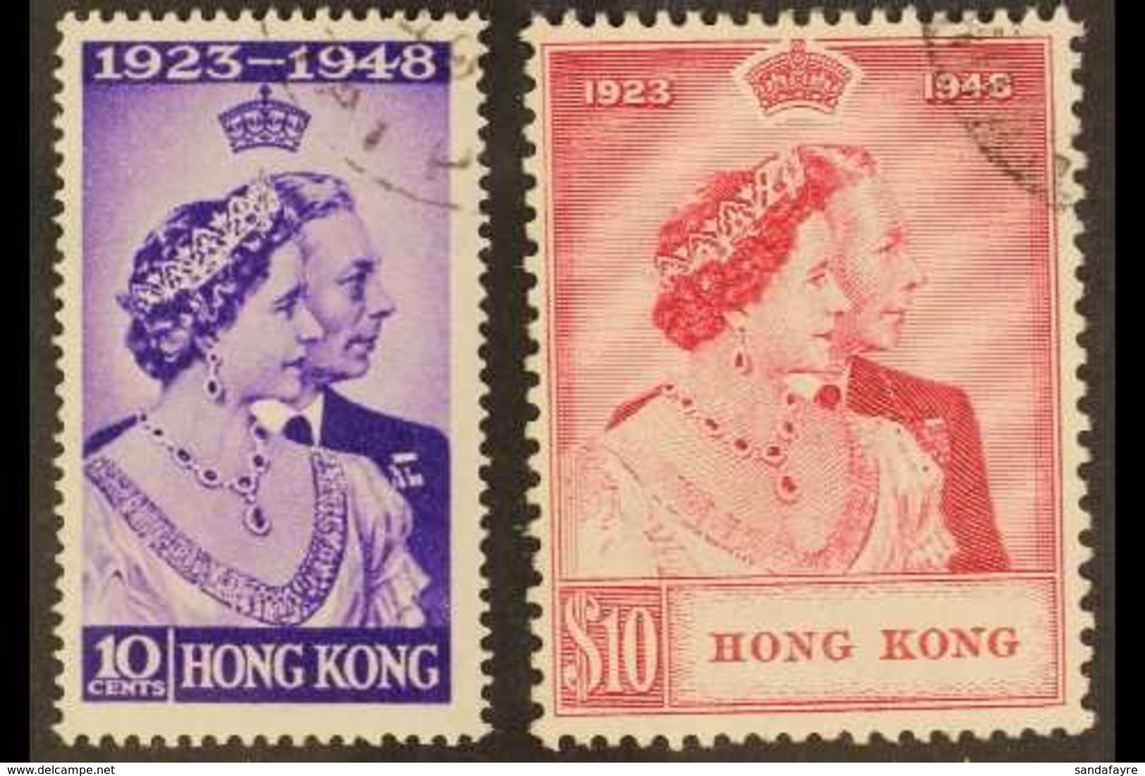 1948 Silver Wedding Set, SG 171/72, Very Fine Used. (2 Stamps) For More Images, Please Visit Http://www.sandafayre.com/i - Other & Unclassified