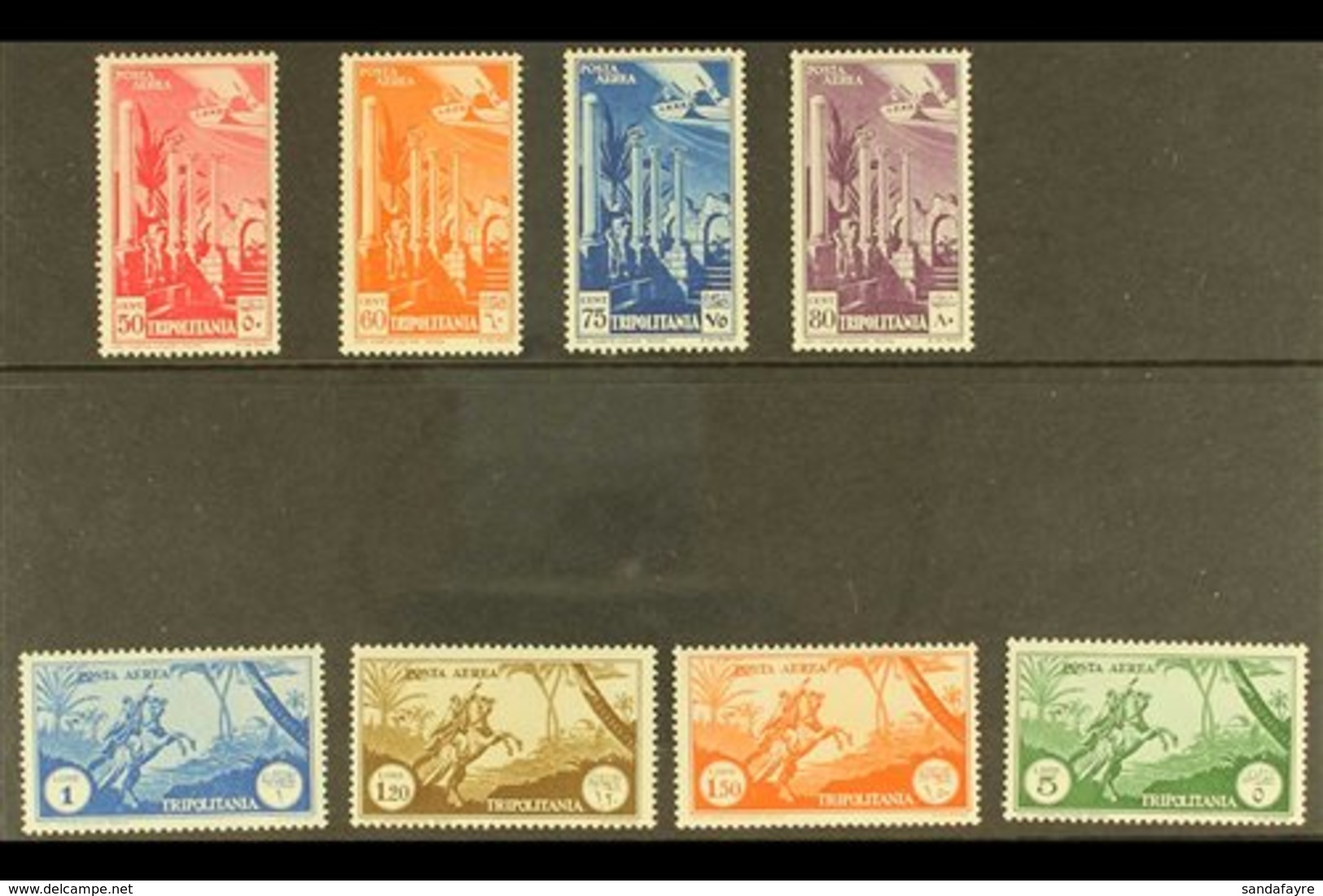 TRIPOLITANIA 1931-32 Air Complete Set (Sassone 9/16, SG 116/22), Never Hinged Mint, Very Fresh. (8 Stamps) For More Imag - Other & Unclassified