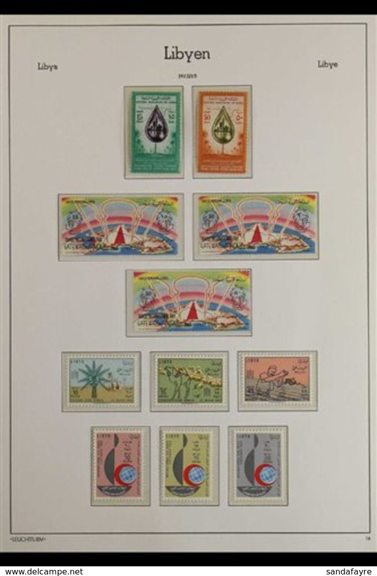 1955-1967 SUPERB NEVER HINGED MINT COLLECTION On A Full Set Of Hingeless Pages, All Different, All Commemorative Issues  - Libia