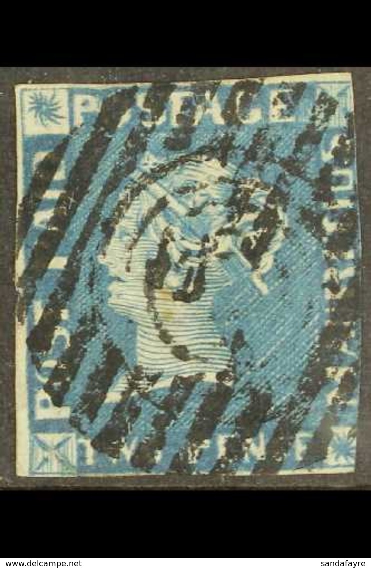 1848-59 2d Blue Early Impression (position 2), SG 8, Fine Used With 3 Clear Margins, Just Into The Frame At Right. Good  - Mauritius (...-1967)