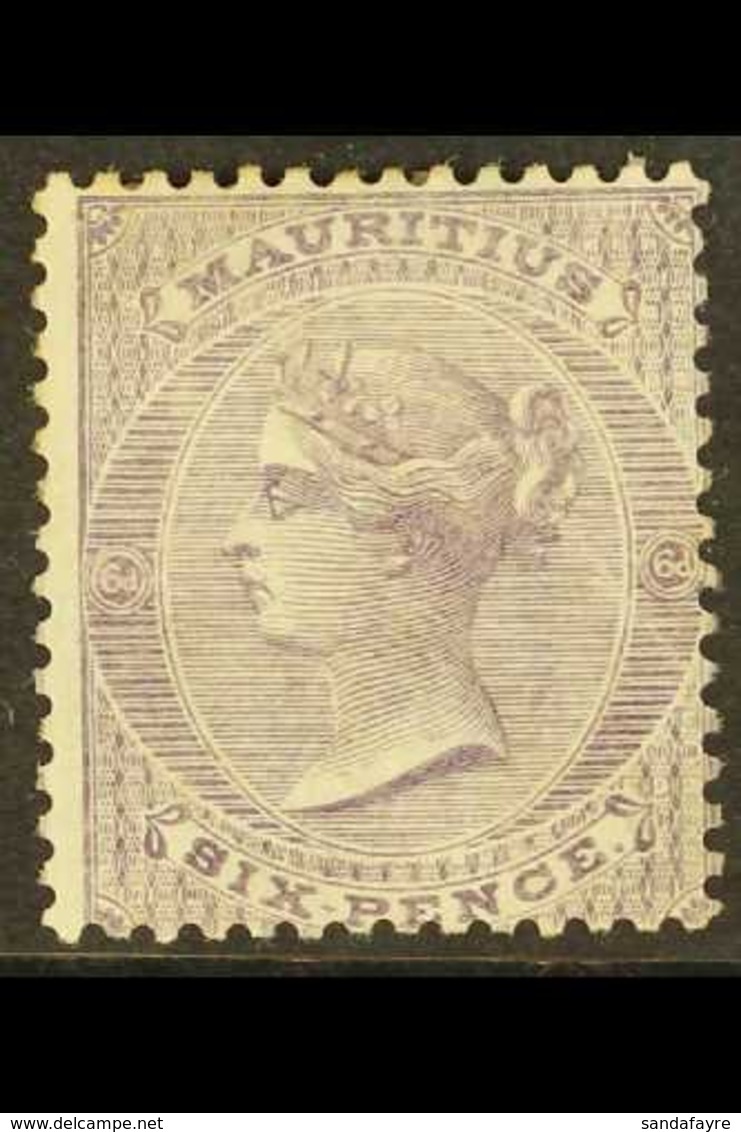 1863-72 6d Dull Violet, Wmk Crown CC, Perf.14, SG 63, Mint, Part Original Gum, Cat.£425. For More Images, Please Visit H - Mauritius (...-1967)