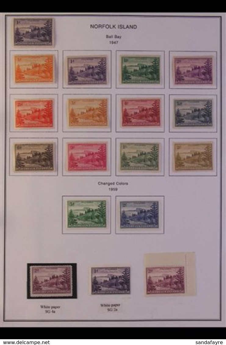 1947-1999 VERY FINE MINT / NHM COLLECTION. An Attractive, Comprehensive Collection In A Printed Album, Apparently Comple - Norfolk Eiland