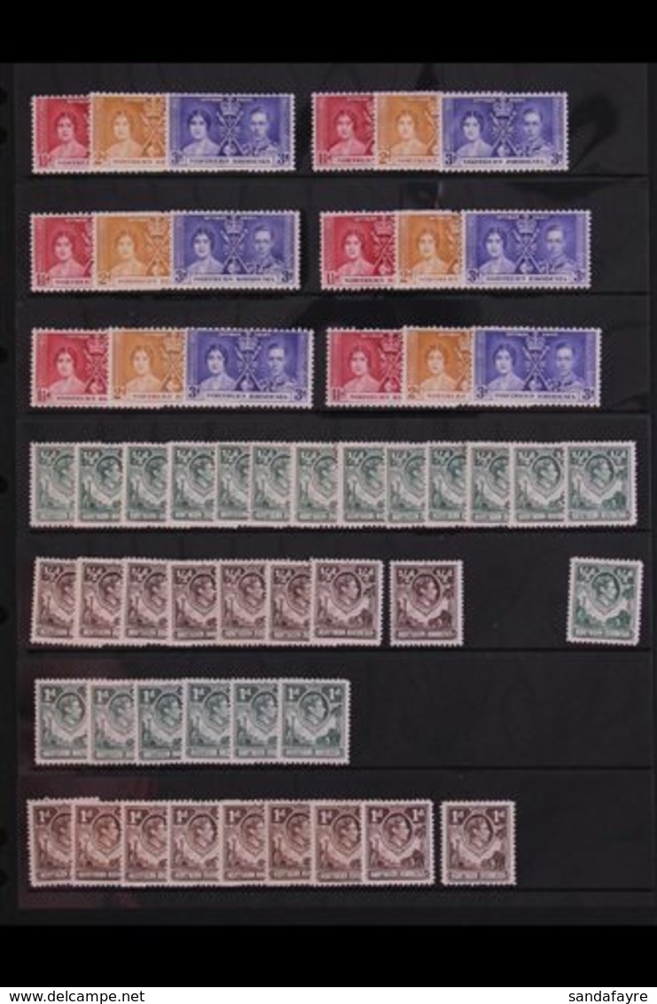 1937-53 MINT ACCUMULATION Presented On Stock Pages & Inc Coronation Sets, Definitives Values To 1s, Victory Sets Inc Per - Noord-Rhodesië (...-1963)