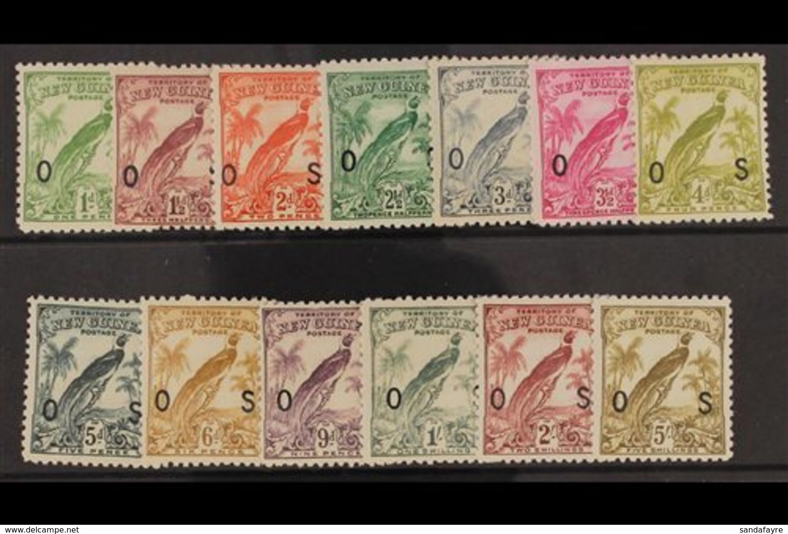 OFFICIALS 1932 "OS" Overprint Set Complete, SG O42/54, Very Fine Mint. (13 Stamps) For More Images, Please Visit Http:// - Papoea-Nieuw-Guinea