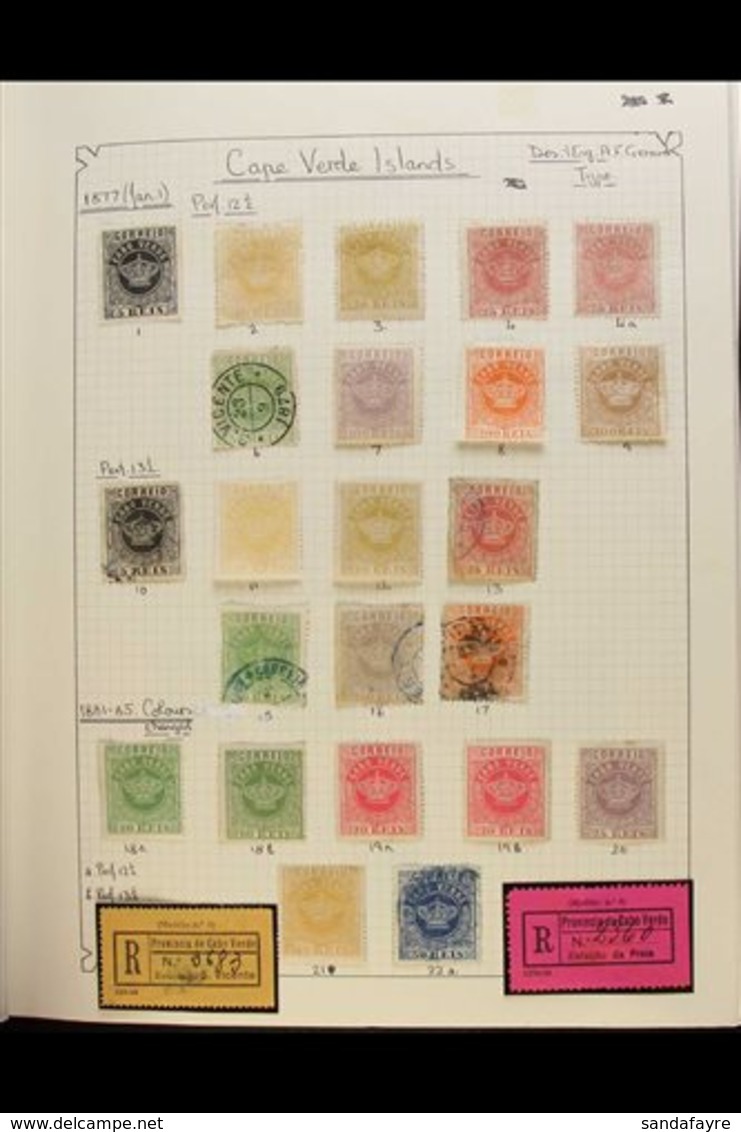 CAPE VERDE ISLANDS 1877-1972 ALL DIFFERENT MINT, UNUSED & USED COLLECTION - CAT £1600+ Nicely Written Up In An Album, We - Andere & Zonder Classificatie