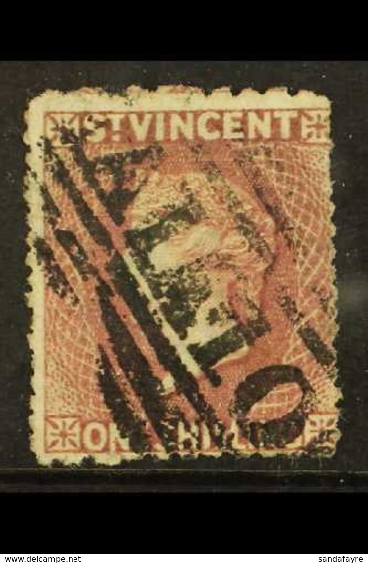 1873 1s Lilac- Rose Perf 11 To 12½x15, SG 20, Good Used, Tiny Thin. Cat £350. For More Images, Please Visit Http://www.s - St.Vincent (...-1979)