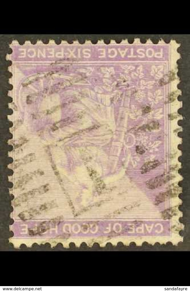 COGH 1864-77 6d Pale Lilac WATERMARK INVERTED Variety, SG 25w, Used, Small Repaired Tear And A Few Shortish Perfs, Scarc - Zonder Classificatie