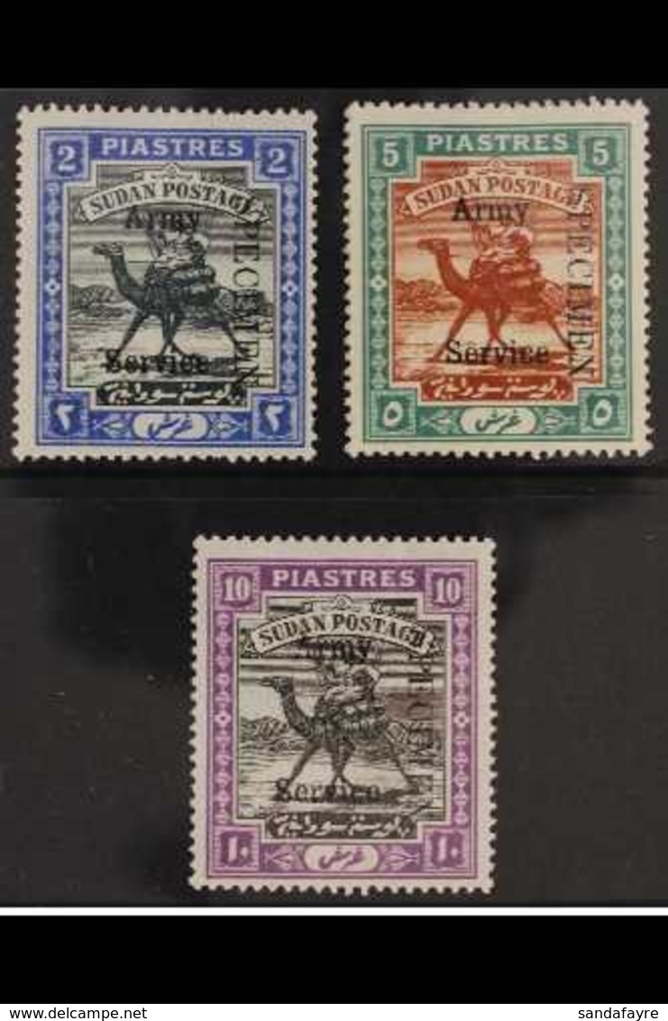 ARMY OFFICIALS 1906 - 11 Wmk Quatrefoil Set Of 3, Overprinted "Specimen", SG A14/16, Very Fine Mint. For More Images, Pl - Soedan (...-1951)