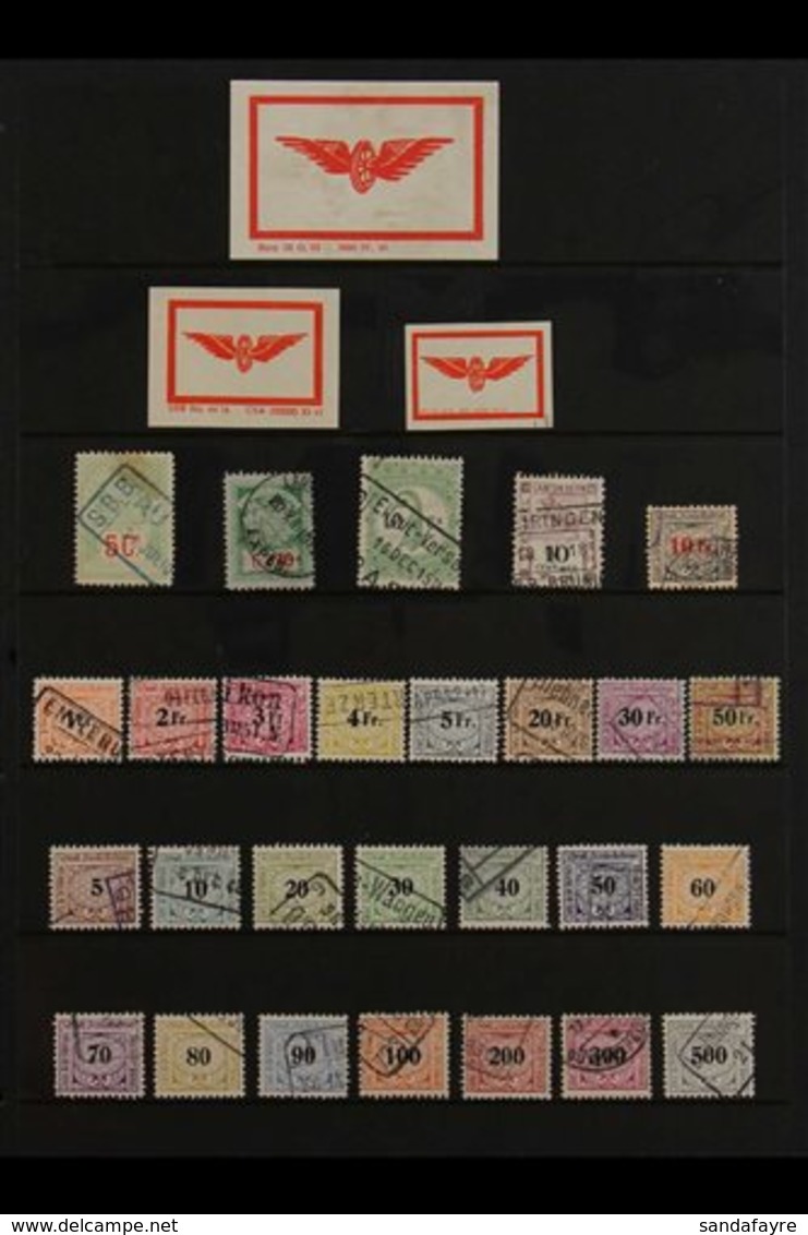 RAILWAY STAMPS 1910-66 Collection With Four 1910-18 Cantonal Revenues, A Used Range Of Railway Official Stamps Incl 1920 - Andere & Zonder Classificatie