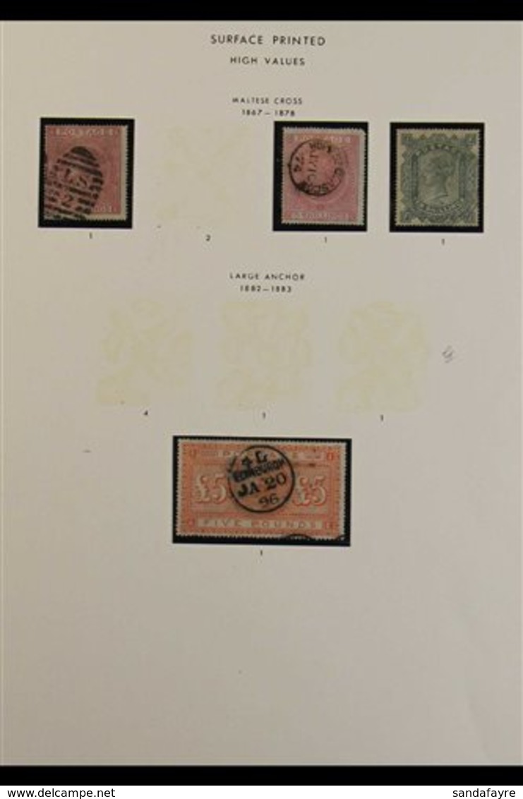 1855 TO 1900 IMPRESSIVE COLLECTION WITH HIGH VALUES. A Collection Of Above Average Quality Used Surface- Printed Stamps  - Andere & Zonder Classificatie