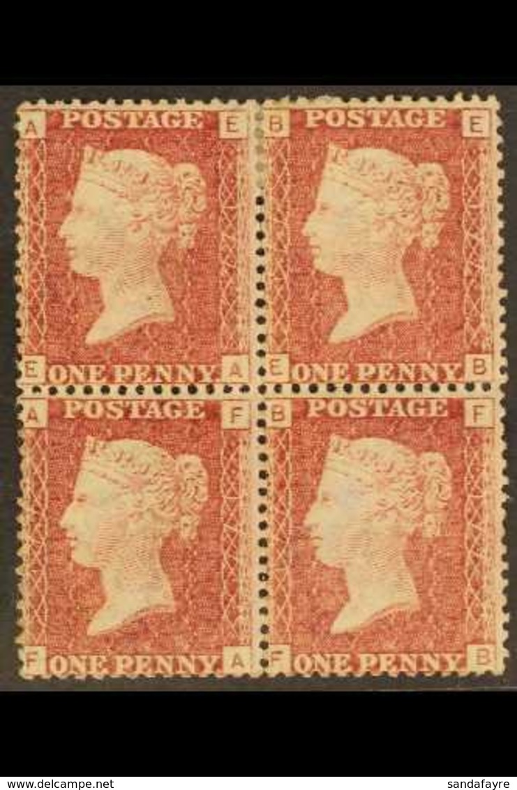 1864-79 1d Red, Plate 177, BLOCK OF FOUR, SG 43/4, Very Fine Mint, Lower Pair Never Hinged Mint, Good Centring. For More - Andere & Zonder Classificatie