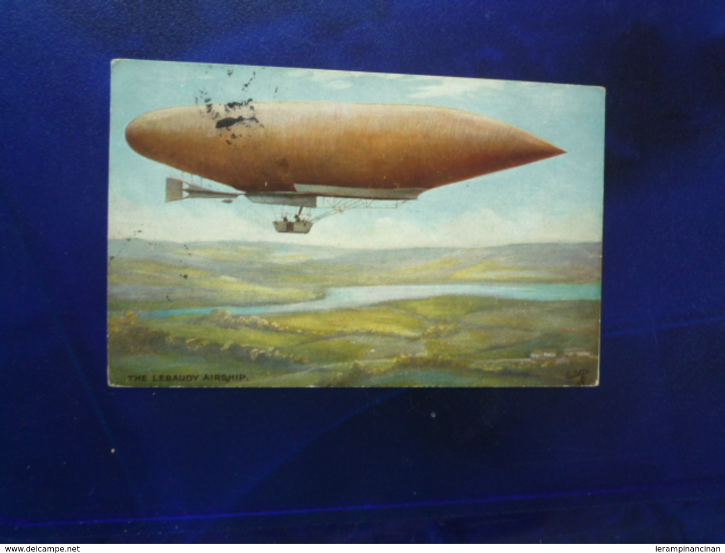 1908 THE LEBAUDY AIRSHIP COLORISEE  BON ETAT - Dirigeables