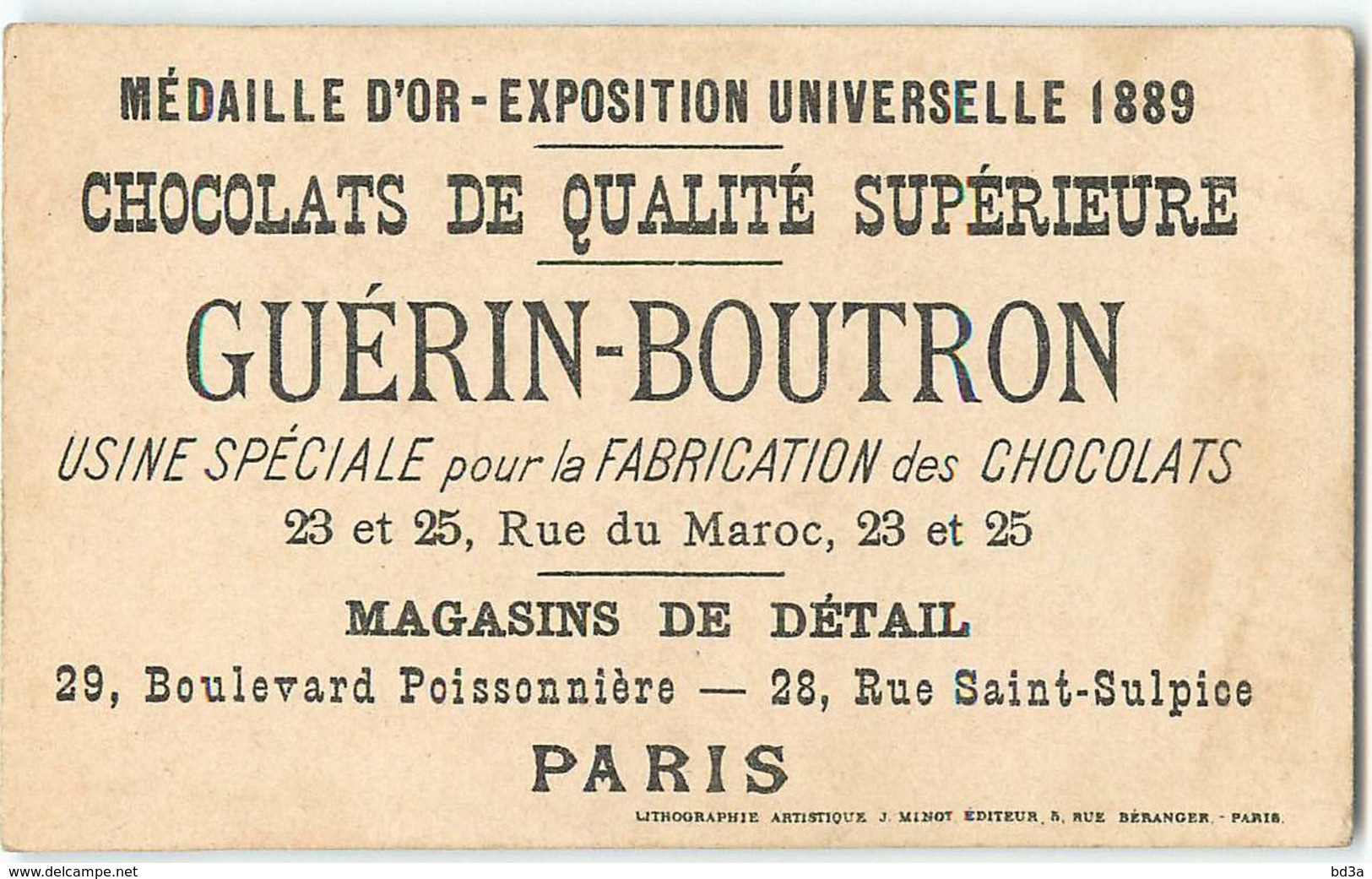 CHROMO - CHOCOLAT GUERIN BOUTRON -  MILITAIRE - Guerin Boutron