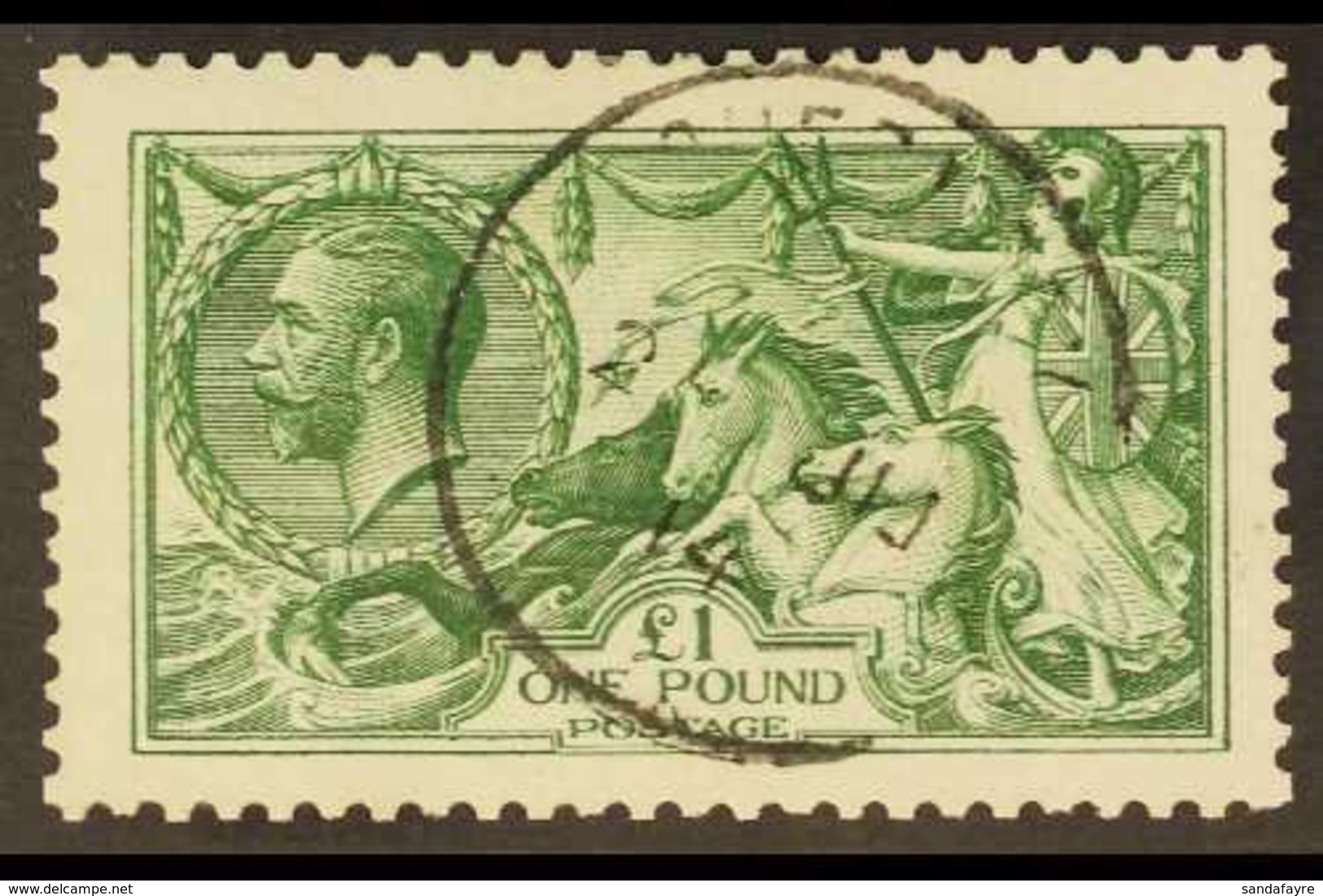 1913 £1 Green, Waterlow Seahorse, SG 403, Superb Used , Well Centred With Central Cds Cancel. A Gem! For More Images, Pl - Zonder Classificatie