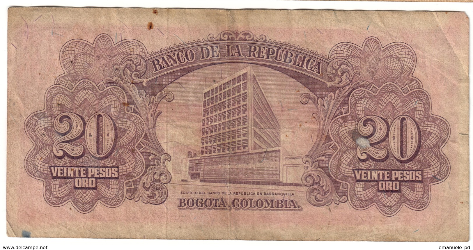 Colombia 20 Pesos 02/01/1961 - Colombia