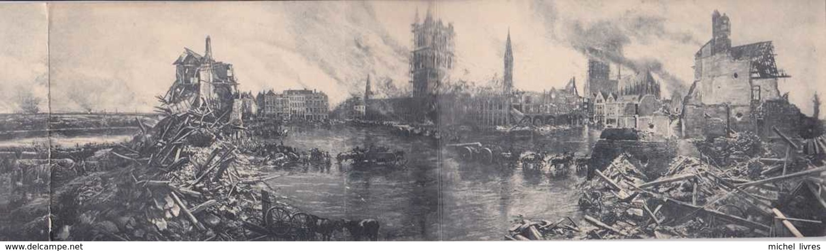 Ieper - Ypres - Tervaete - Disksmuide - Yser - Guerre 1914-1918 - Carte Panoramique En 10 Volets - BE - Ieper