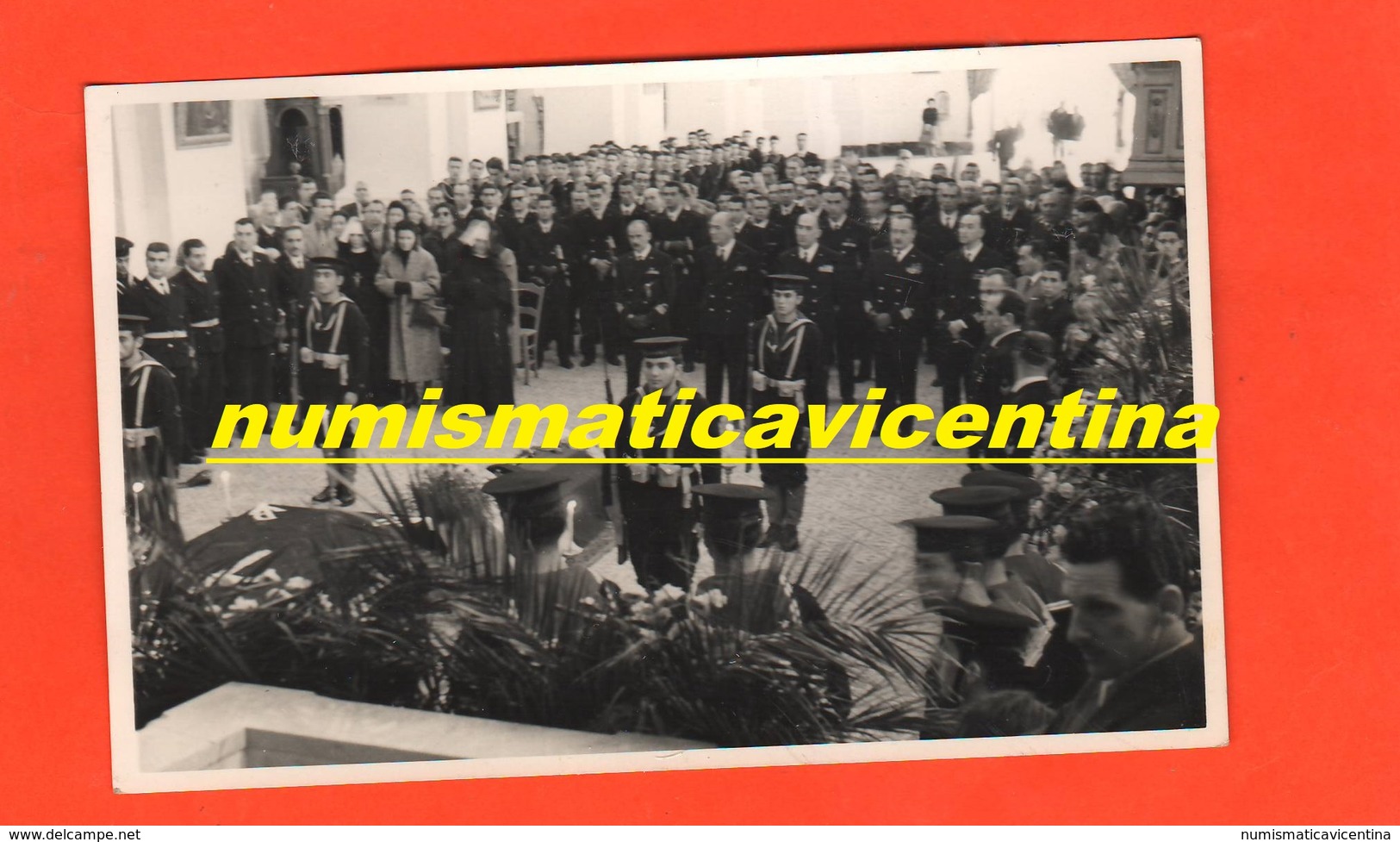 Augusta Siracusa Marina Funerali Cerimonia Funebre X Sottufficiale Caduto 1955 - Oorlog, Militair