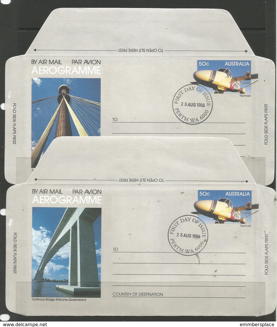 Australia - 1985-9 Aerogrammes (18) FDC - Aerograms