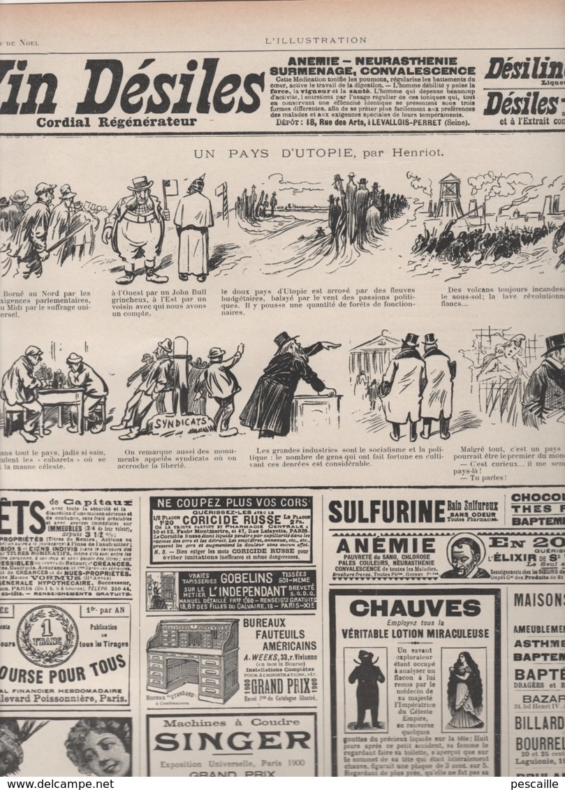 L'ILLUSTRATION 21 12 1901 NUMERO DE NOËL - CONTES BOUDDHIQUE ET FRANCAIS - VOYAGE EN EGYPTE -