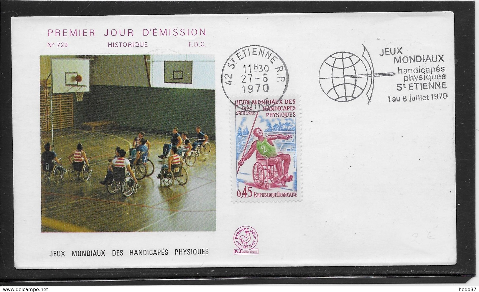 Thème Handisport - Jeux Olympiques - Sports - Enveloppe - Handisport