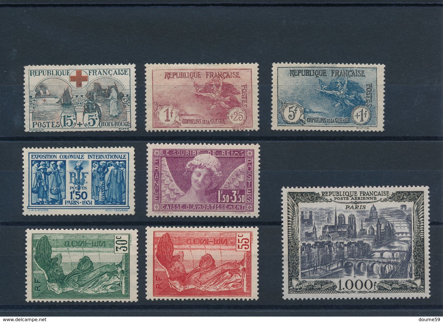 CX-67: FRANCE:  Lot Avec Timbres Neufs Sans Gomme N°156-231-232-256-274-354/55-PA29 - 1932-39 Paix