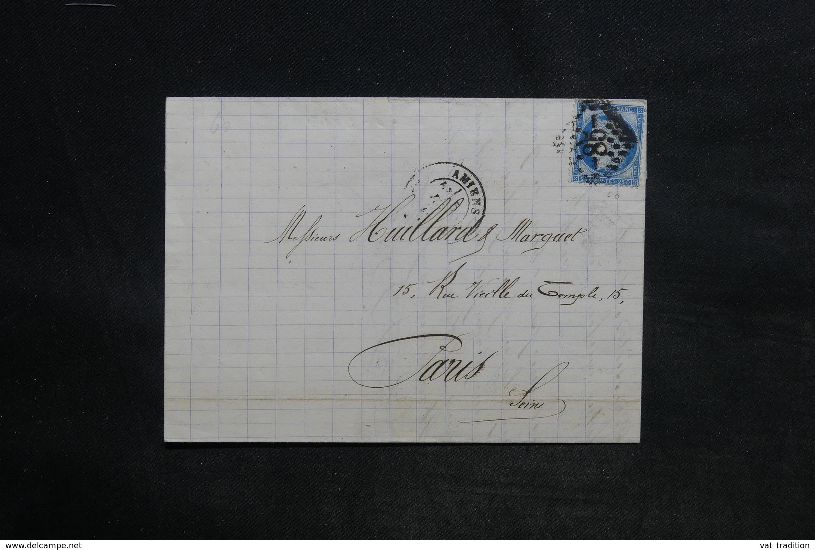 FRANCE - Lettre De Amiens Pour Paris En 1875 , Affranchissement Cérès , GC 85 - L 34138 - 1849-1876: Période Classique