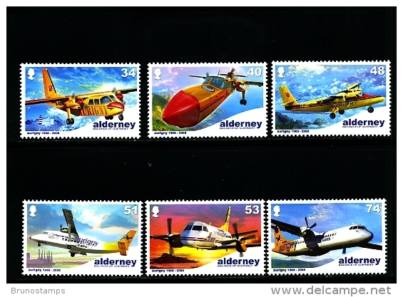 ALDERNEY - 2008  AURIGNY AIR SERVICE  SET MINT NH - Alderney