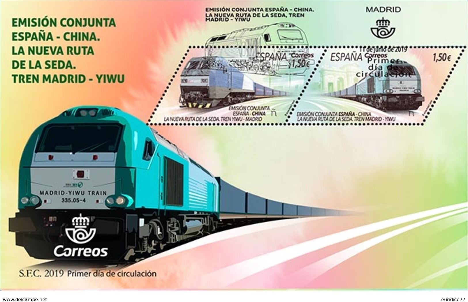 Spain 2019 - Joint Issue Spain - China, The New Silk Road FDC - Nuevos