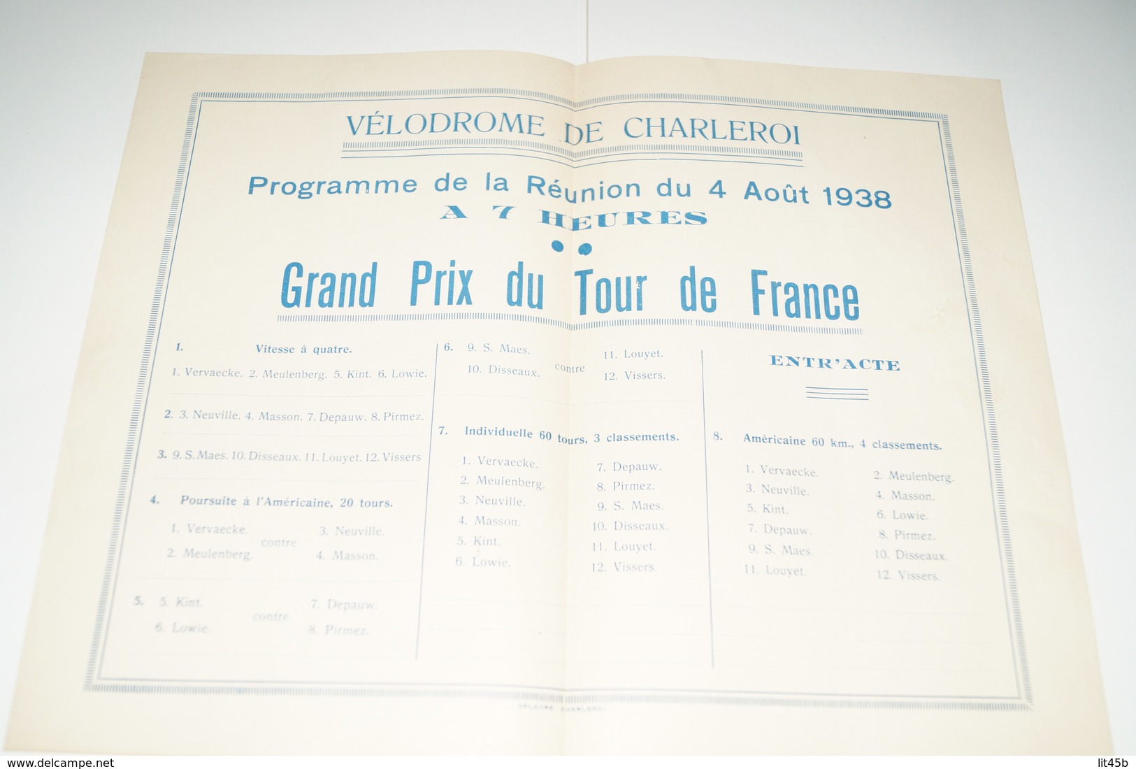 Coureurs Cyclistes, RARE,1938,Tour De France + Affiche Et Autres,originaux D'époque ,cyclisme,collection - Wielrennen