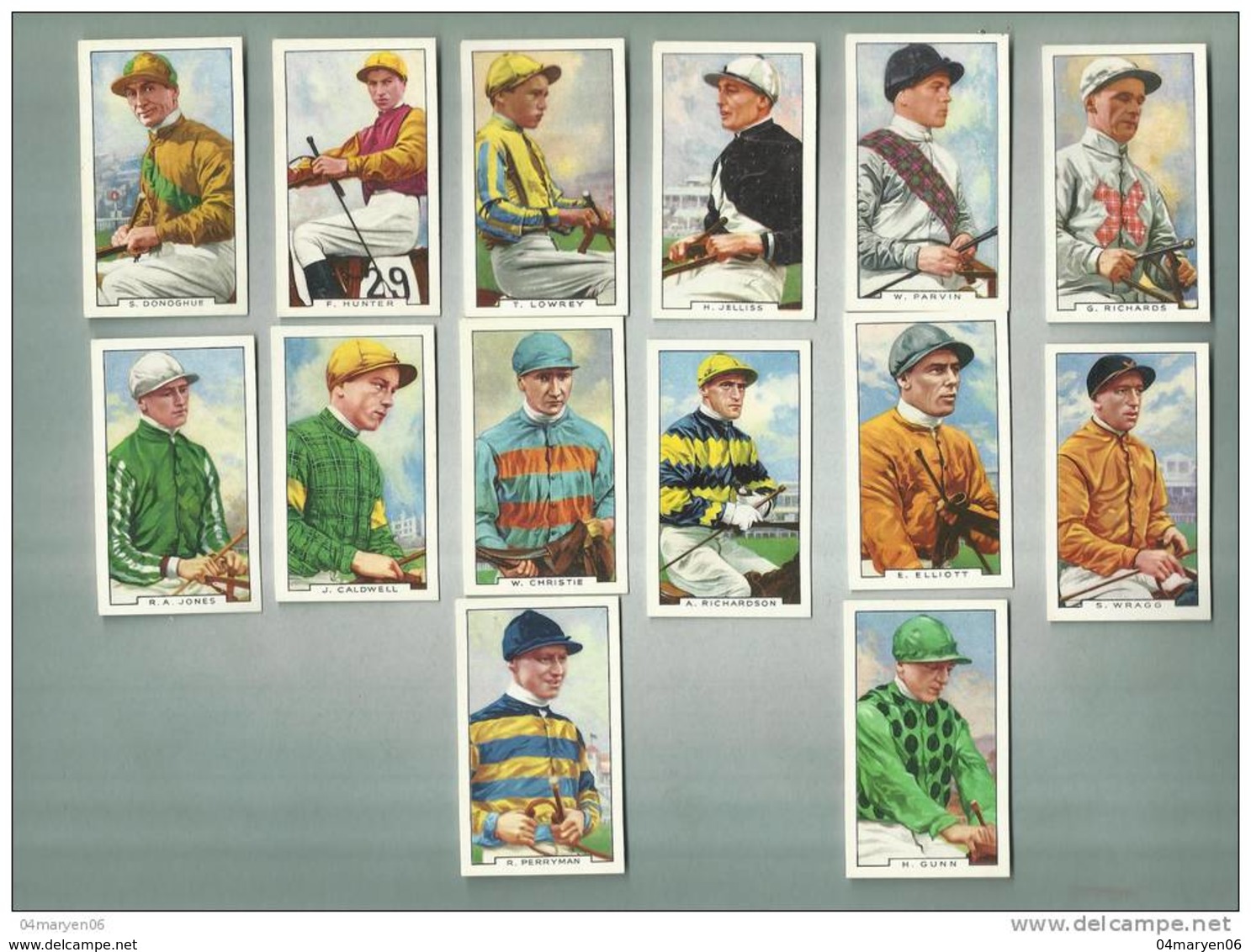 -**§ FAMOUS  JOCKEYS .** Série Van 48 Chromo's - Equitation