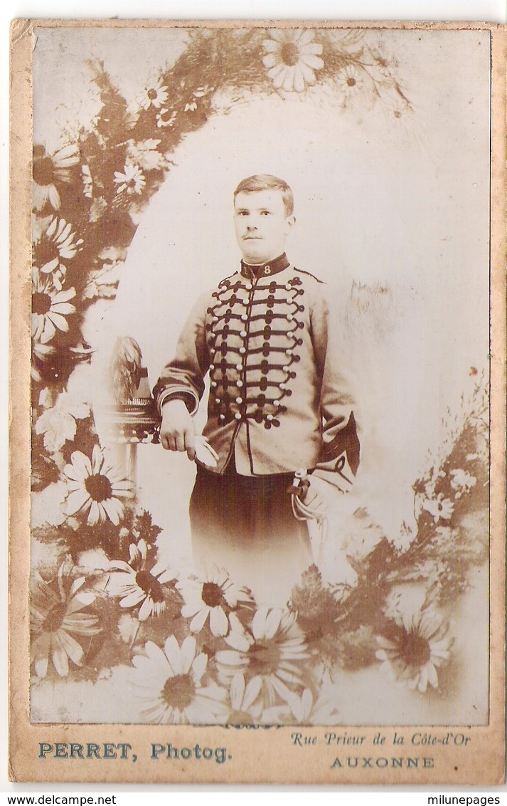 Superbe Photo CDV Grand Format D'un Brigadier Du 8ème Régiment De Chasseurs à Cheval Par Perret à Auxonne - Divise