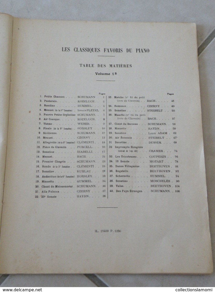 Les Classiques Favoris Du Piano -(Voir Les Photos Table Des 40 Titres )- Livre De Partition 106 Pages - Instruments à Clavier
