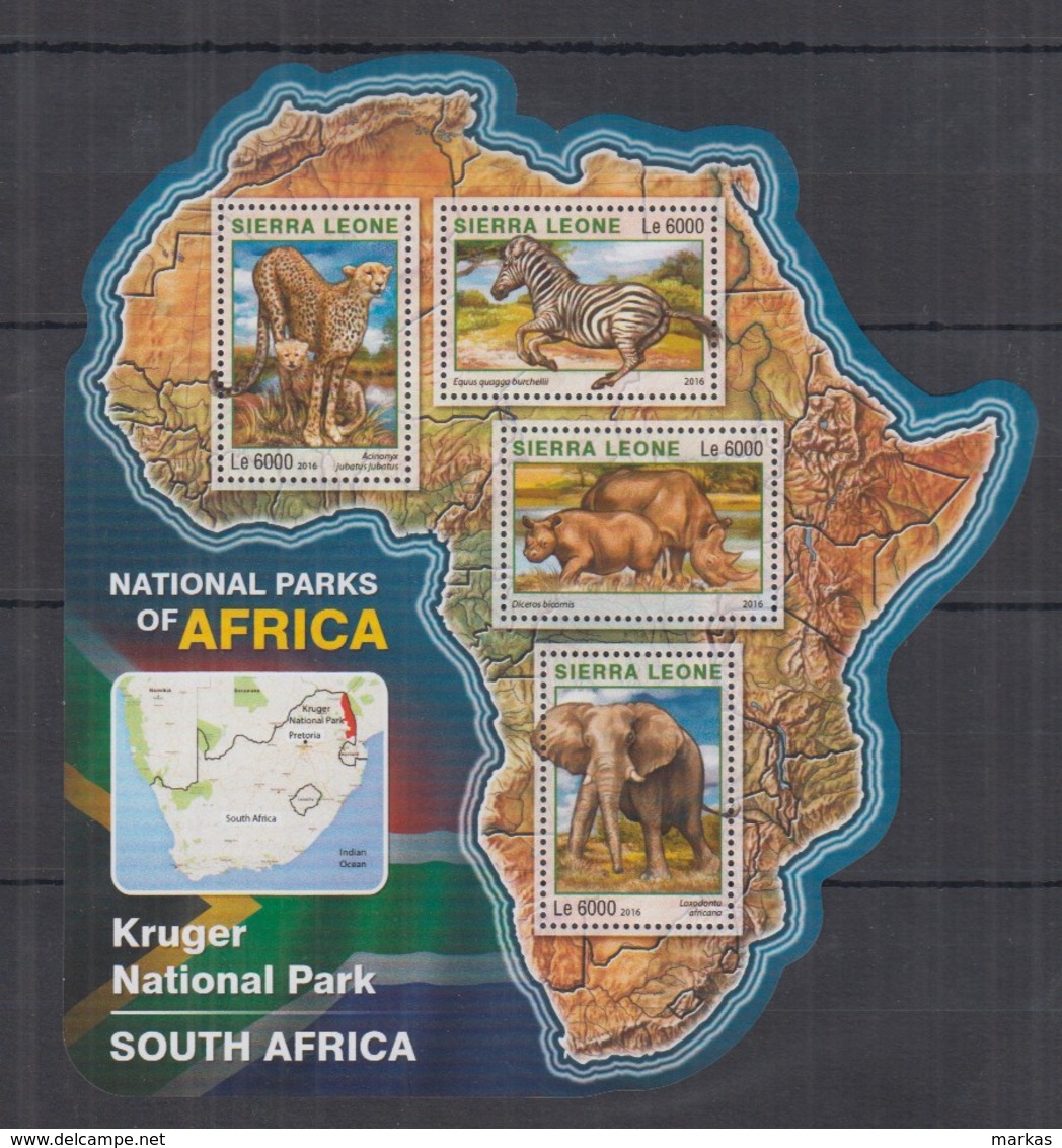 S664. Sierra Leone - MNH - 2016 - Fauna - Wild Animals - Parks Africa - Autres & Non Classés