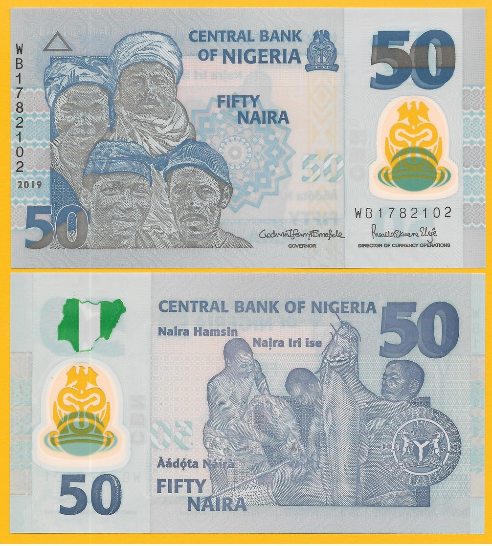 Nigeria 50 Naira P-40 2019 New Signature UNC Polymer Banknote - Nigeria