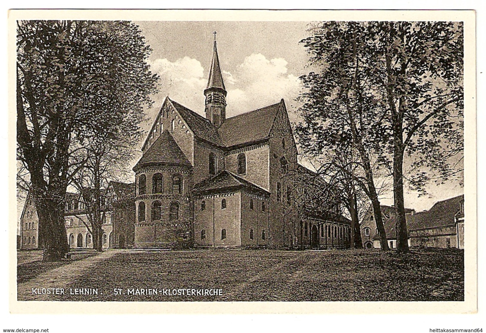 AK Kloster Lehnin St. Marien-Klosterkirche Gelaufen 1927 Mit Der 5 Pf Deutsche Nothilfe Landeswappen Preußen DEUTSCHES R - Lehnin