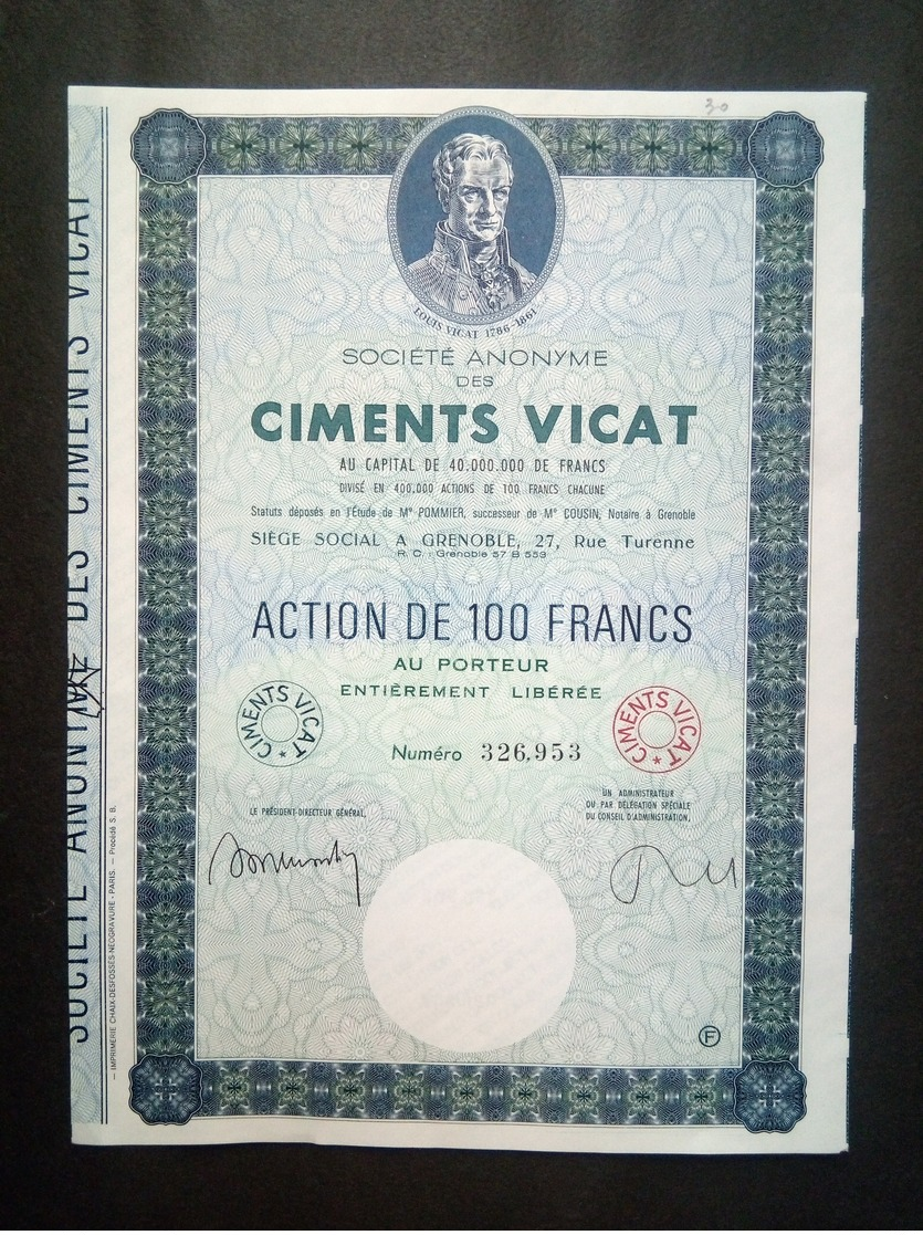 1 Sté Ciments VICAT Action (Annulé) - Other & Unclassified