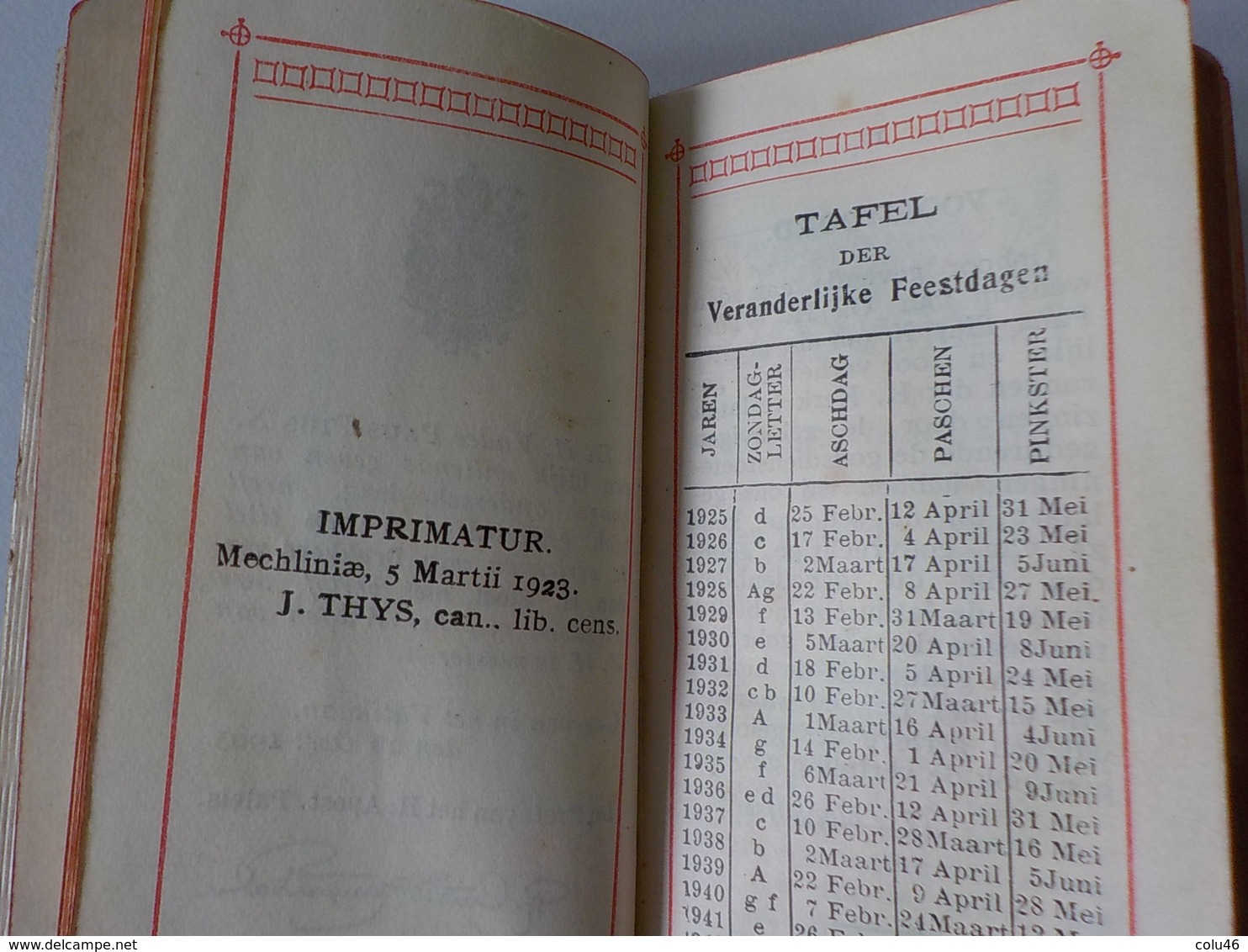 1923 Malines Mechliniae Religion Catholique Petit Missel Couverture Nacre ?? Boîtier Tranches Dorées - Religion & Esotérisme