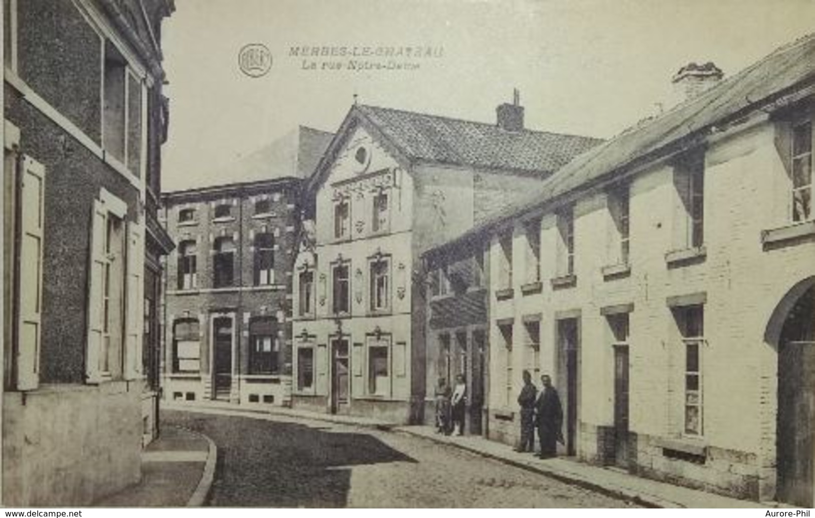 Merbes-le-château La Rue Notre-Dame Cachet Facteur 732A - Merbes-le-Château