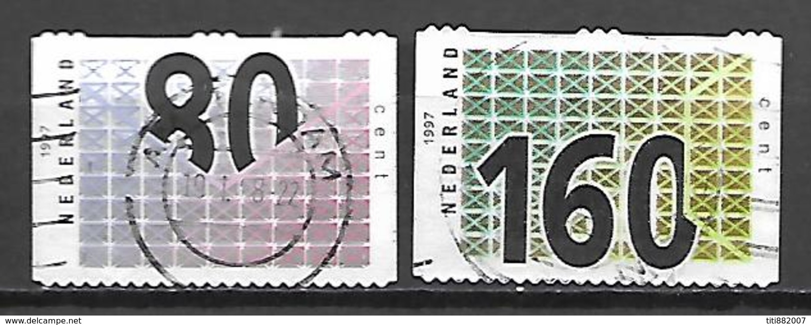 PAYS - BAS     -    1997.   Y&T  N° 1579 / 1580 Oblitérés.  Enveloppes Stylisées - Oblitérés