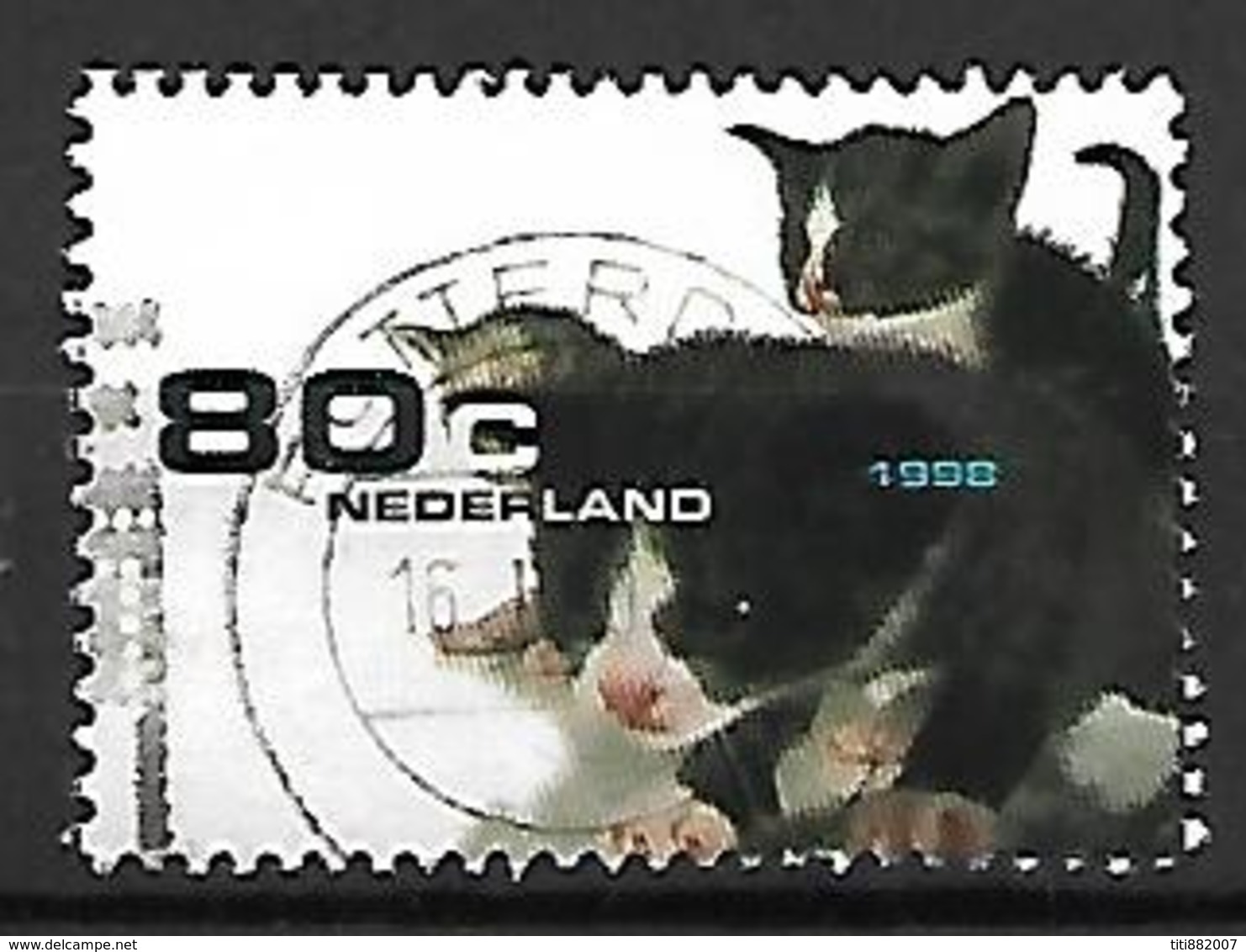 PAYS - BAS    -   1998.   Y&T  N° 1648 Oblitéré.   Chatons - Used Stamps