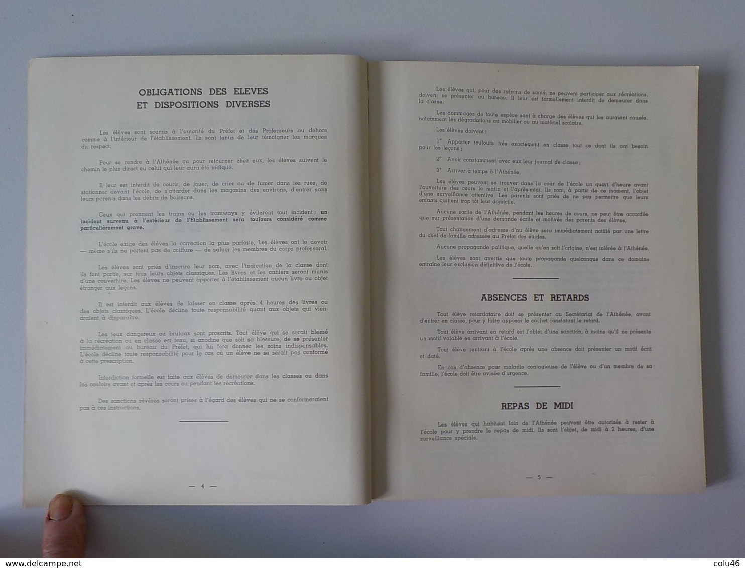 1950 Athénée Royal De Saint-Gilles Journal De Classe Vierge école Fourniture Scolaire Cahier élève - St-Gillis - St-Gilles