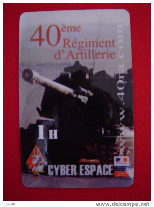 CARTE INTERNET 1 H / 40° REGIMENT D'ARTILLERIE - Armée