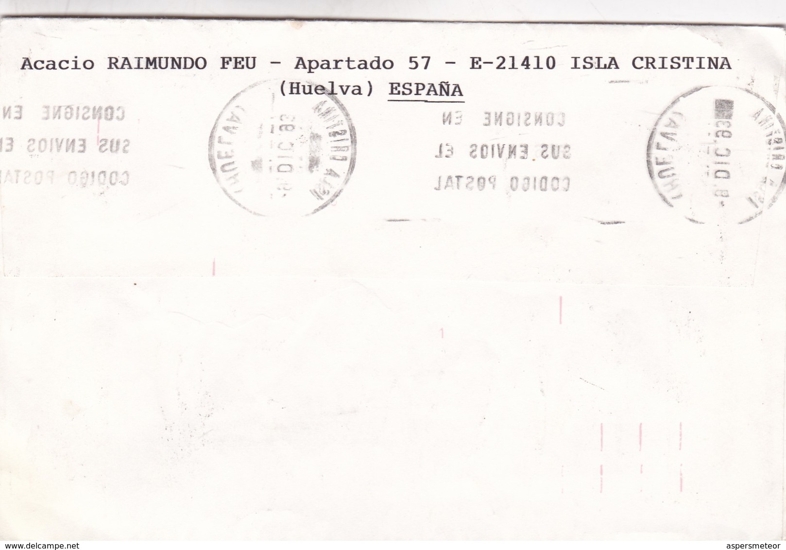 1993 COVER CIRCULEE SPAIN TO ARGENTINE, TANDIL. STAMP A PAIR, BANDELETA PARLANTE - BLEUP - Cartas & Documentos