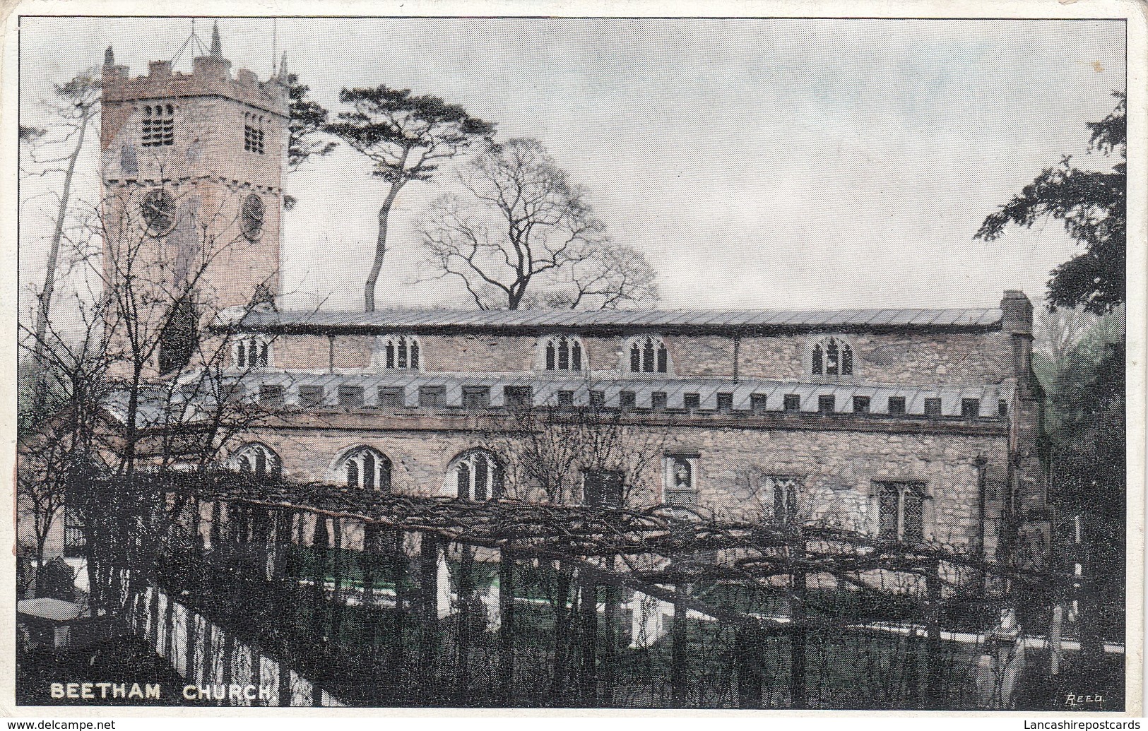 Postcard Beetham Church By Jas Wilson Arnside Post Office PU 1908 ? To Miss Blair The Haigh Windermere My Ref  B13429 - Other & Unclassified