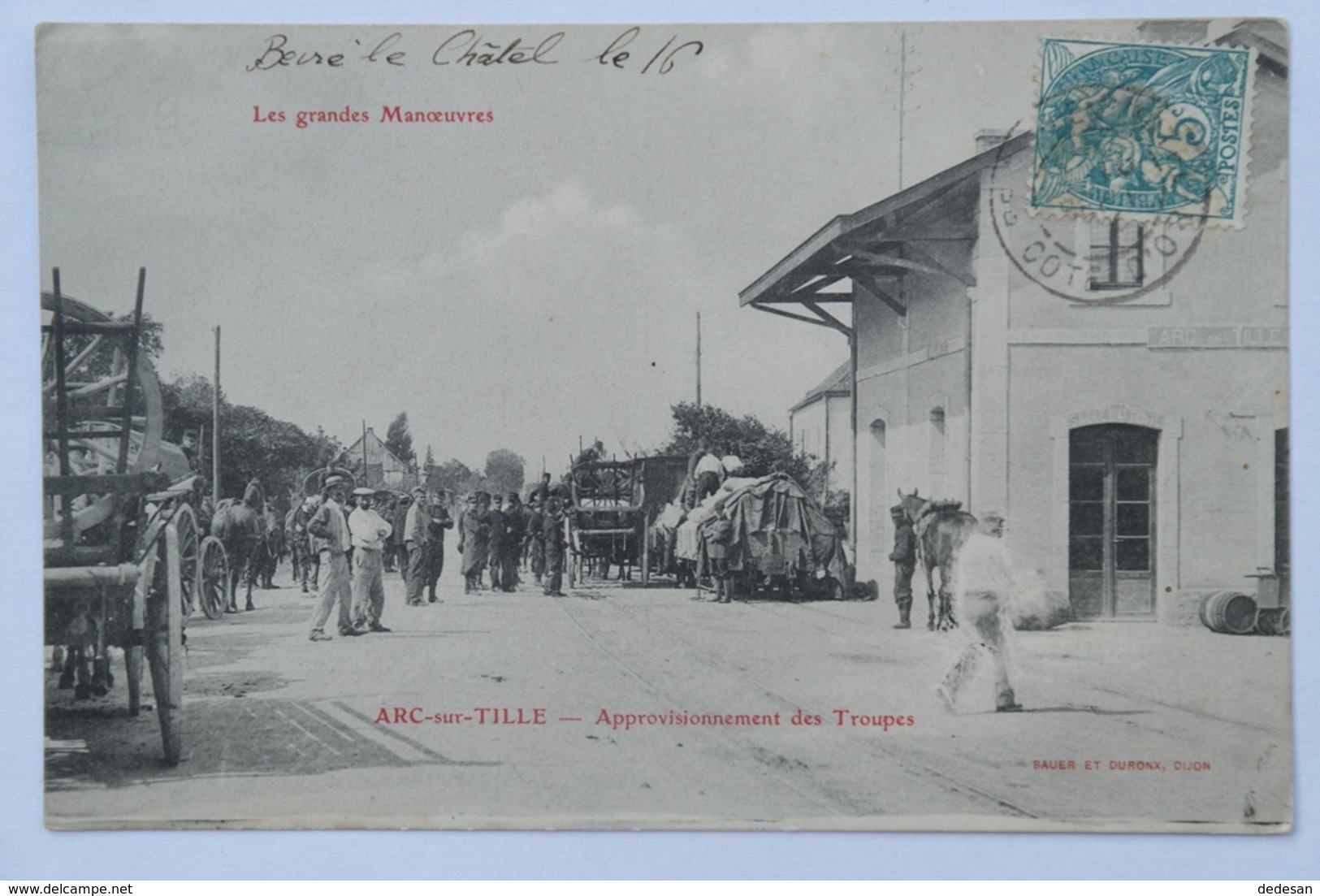 Cpa Les Grandes Manoeuvres Arc Sur Tille Approvisionnement Des Troupes 1904 - TOR12 - Other & Unclassified