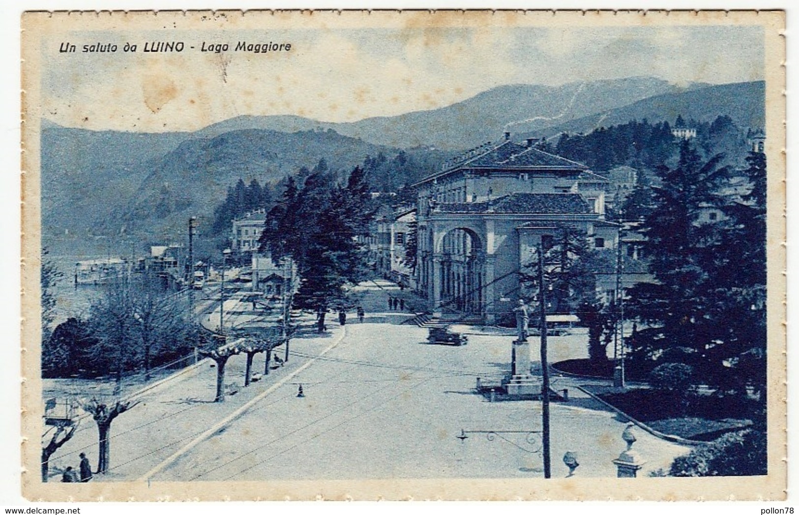 UN SALUTO DA LUINO - LAGO MAGGIORE - VARESE - 1937 - Vedi Retro - Formato Piccolo - Luino