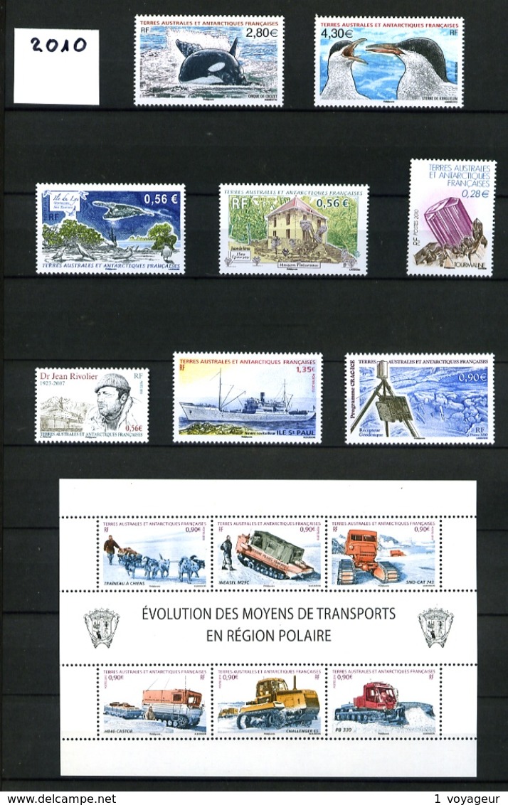 TAAF - 2010 - Année Complète - Timbres Et Blocs - Neufs N** - Très Beaux - Full Years